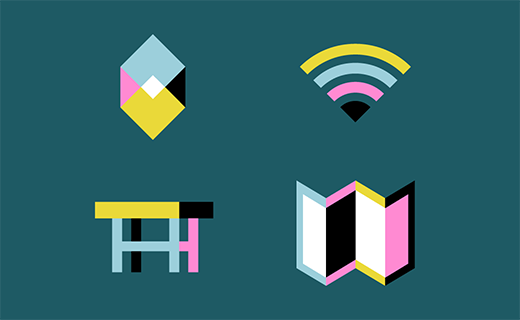 4 Colorul Icons from the Appleton Coworking Website