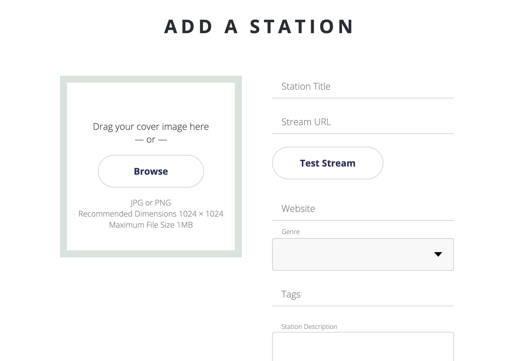 the interface for adding stations to Juno City