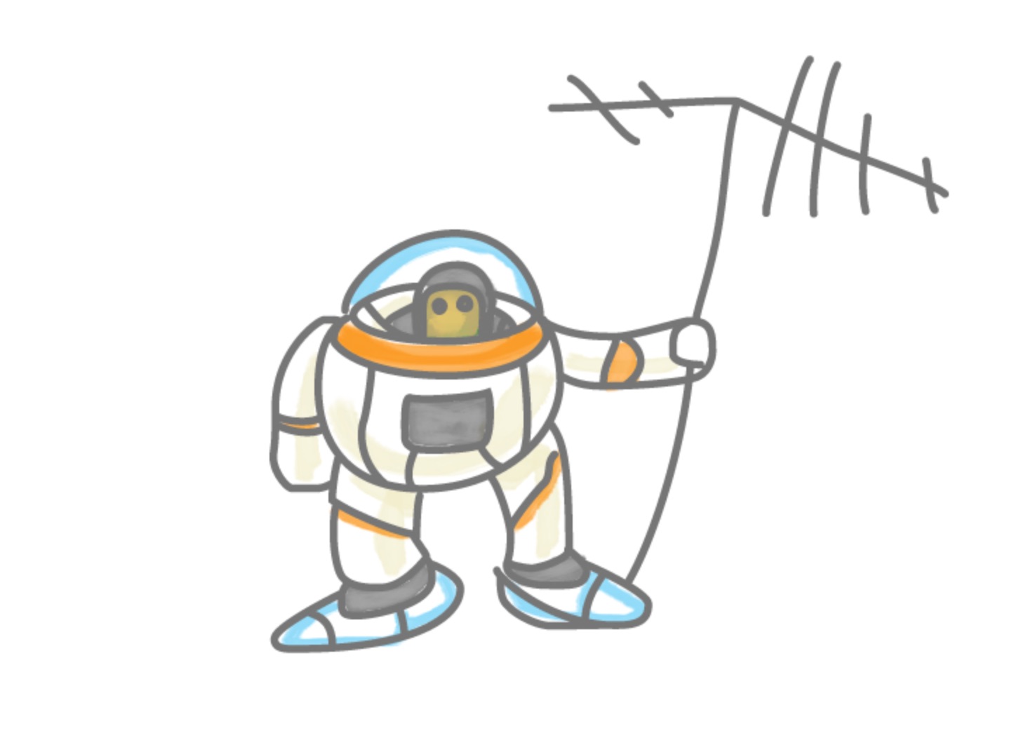 a space person mascot for Juno City